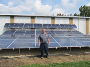 wall and ground mounted solar panels metal building