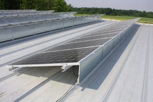 roof mounted solar panels metal building