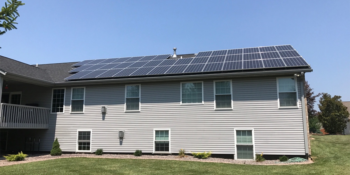 roof mounted solar panels home