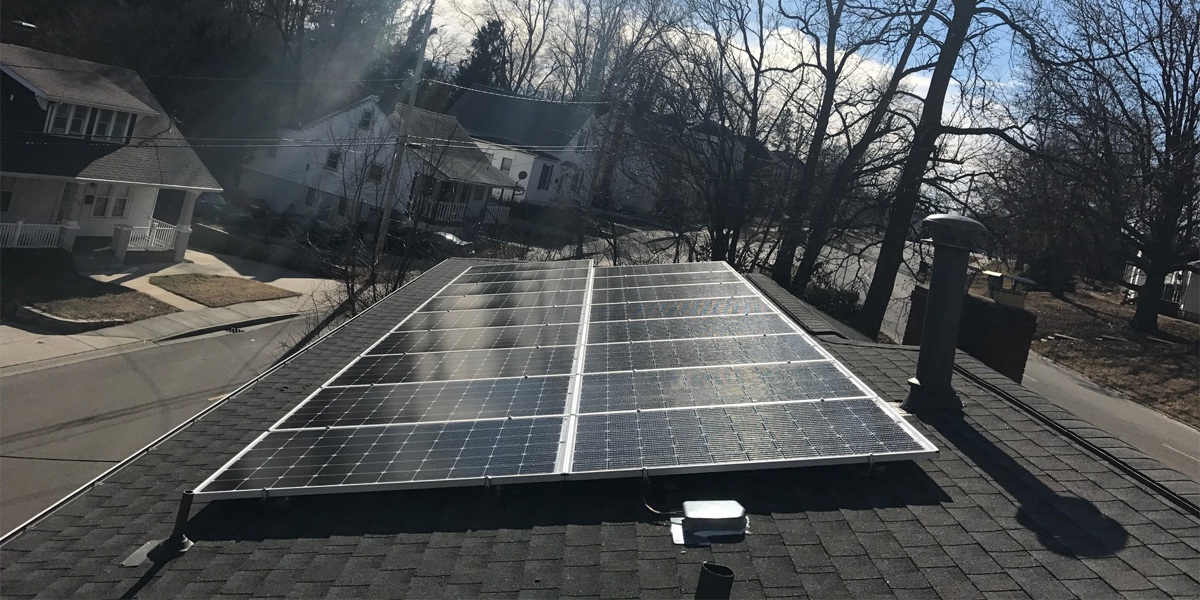 Roof-Mounted Solar Panel Installation on House in Collinsville, IL