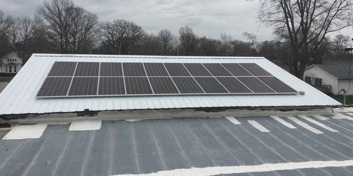 roof mounted solar panels metal building