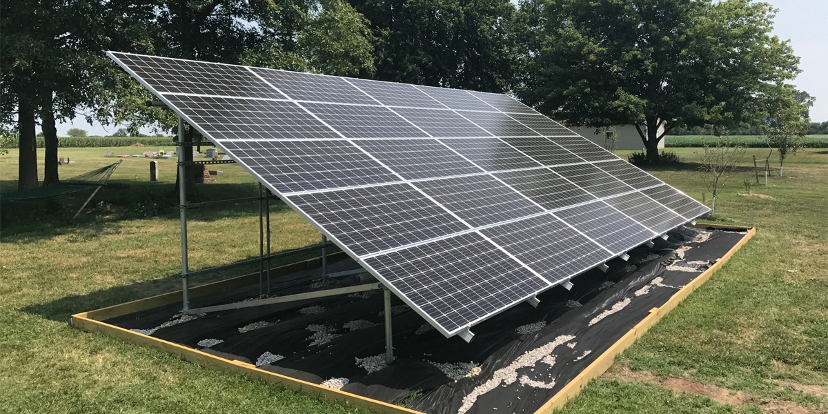 Residential Ground-Mounted Solar Array in New Baden, IL - Tick Tock Energy