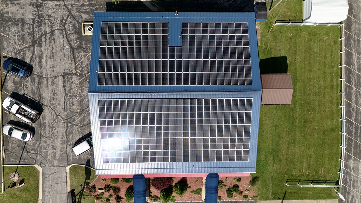 Commercial Roof Mounted Solar Array