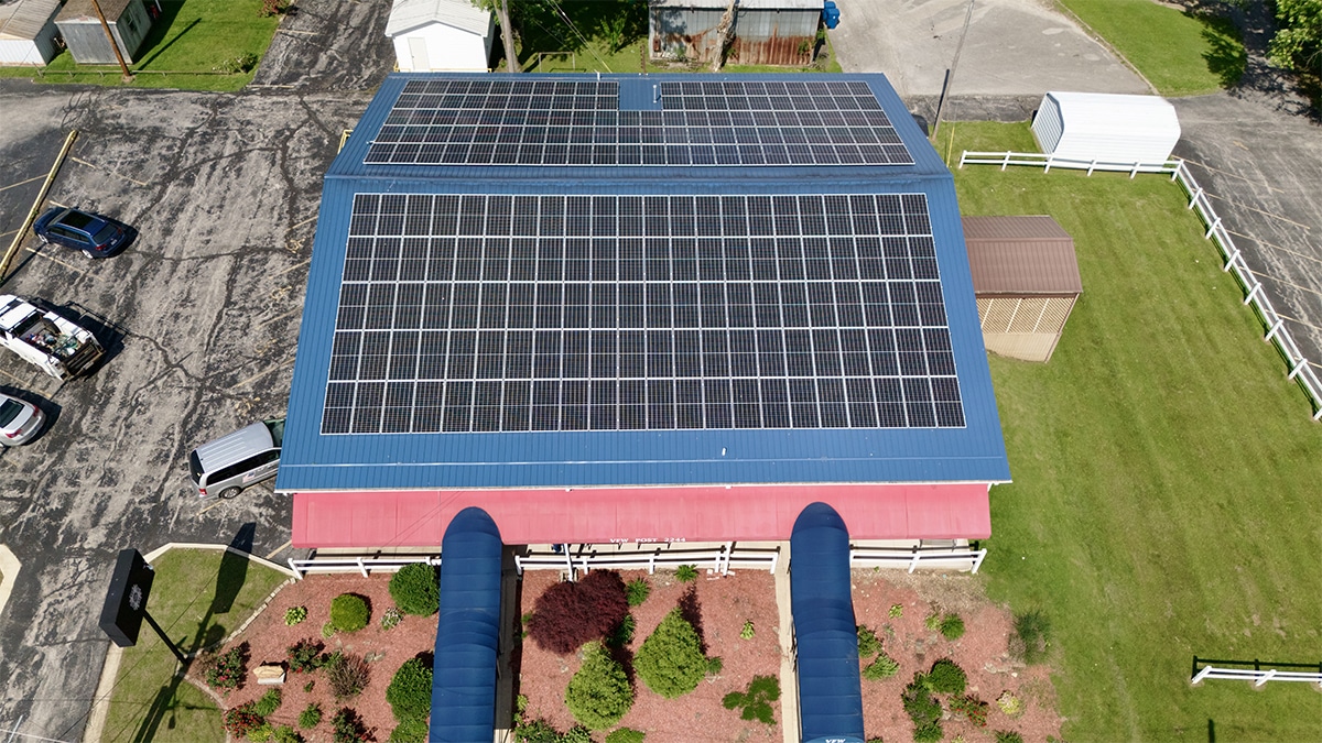 Commercial Roof Mounted Solar Array