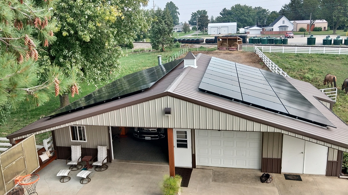 Residential Roof Mounted Solar Array