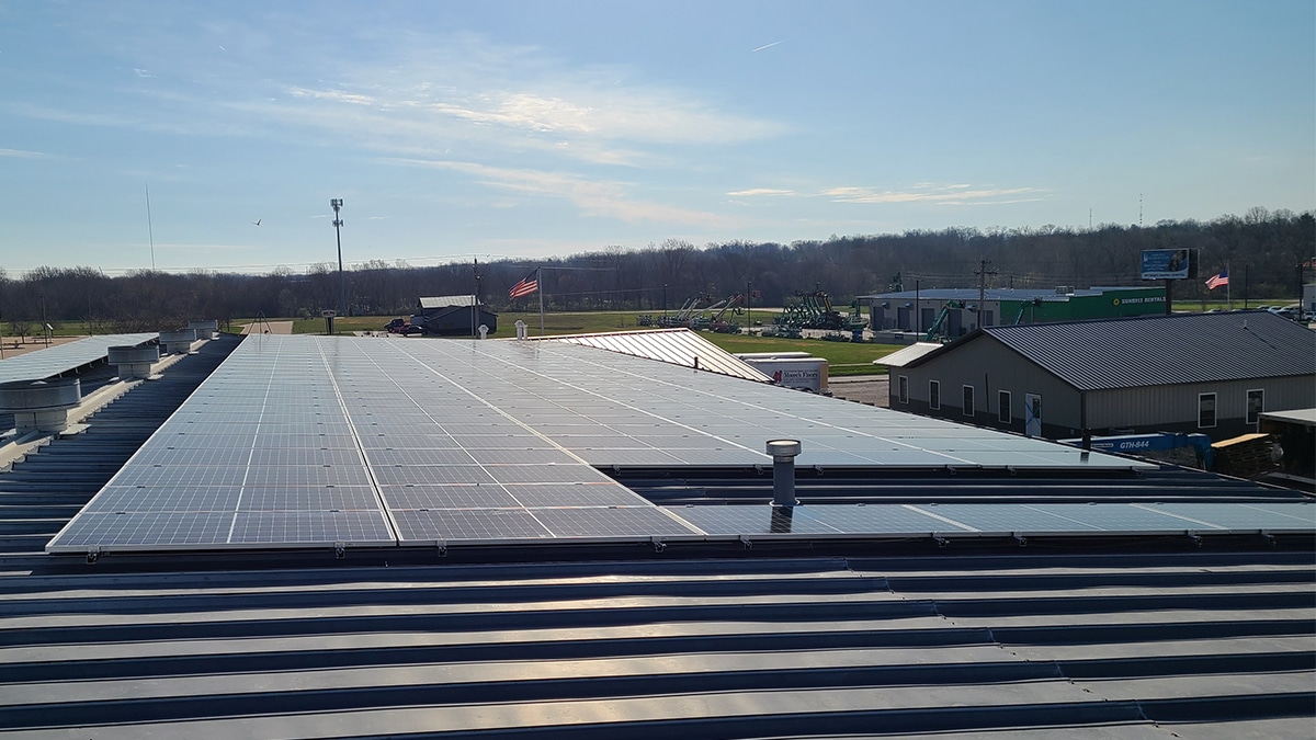 Commercial Roof Mounted Solar Array