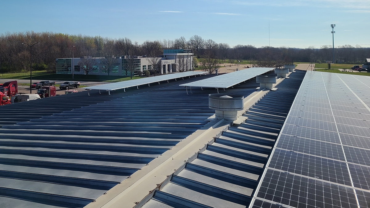 Commercial Roof Mounted Solar Array