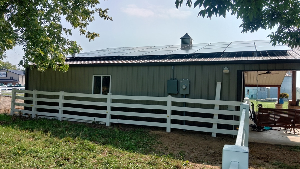 Residential Roof Mounted Solar Array