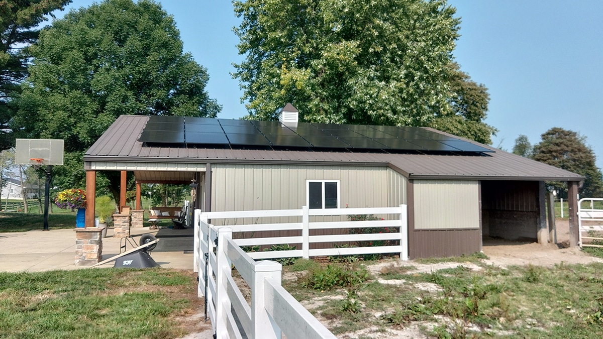 Residential Roof Mounted Solar Array